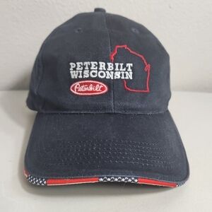 Peterbilt Wisconsin Advertising Vintage Adjustable Navy Baseball Cap